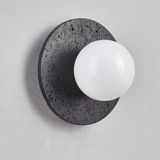 Celako™ Lunetra Wall Light | Black Travertine Living Room Lighting