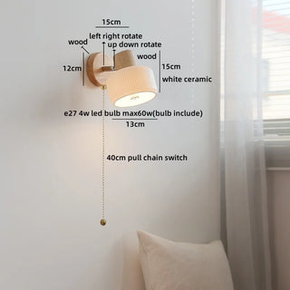 Celako™ Ivra Wall Light | Ceramic Bedroom Lighting