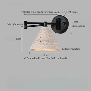 Celako™ Fiorato Wall Light | Yellow Travertine Nordic Minimalism