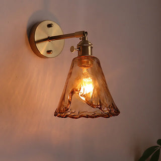 Celako™ Ambreo Wall Light | Amber Glass Bedroom Lighting