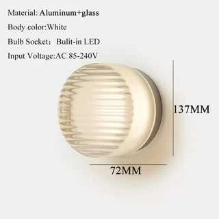 Celako™ Lumora Wall Light | Glass Bedroom Lighting
