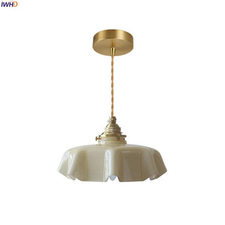 Celako™ Cuivara Pendant Light | Copper Glass Bedroom Lighting