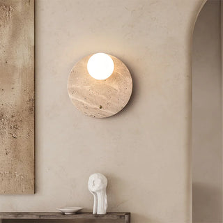 Celako™ Solpietra Wall Light | Yellow Travertine Bedroom Lighting
