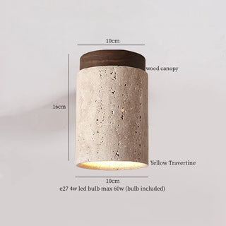 Celako™ Tavaluna Ceiling Light | Yellow Travertine Contemporary Kitchen Island Lighting