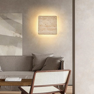 Celako™ Tavelle Wall Light | Yellow Travertine Bedroom Lighting