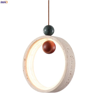 Celako™ Auratum Pendant Light | Yellow Travertine Kitchen Island Lighting