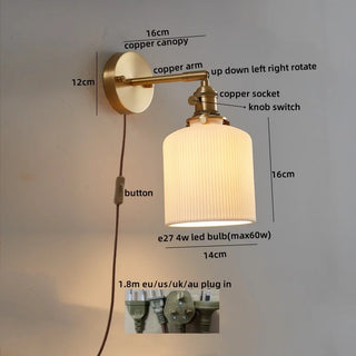 Celako™ Ceruno Wall Light | Ceramic Bedroom Lighting