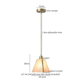 Celako™ Serein Pendant Light | Glass And Crystal Dining Room Lighting