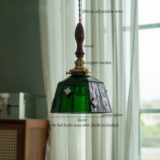 Celako™ Aurivara Pendant Light | Amber Glass Bedroom Lighting