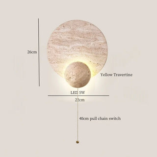 Celako™ Calizzo Wall Light | Yellow Travertine Bedroom Lighting
