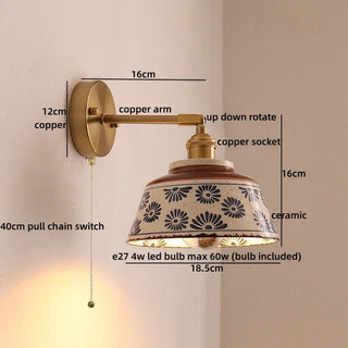 Celako™ Maiolica Wall Light | Glazed Ceramic Kitchen Island Lighting