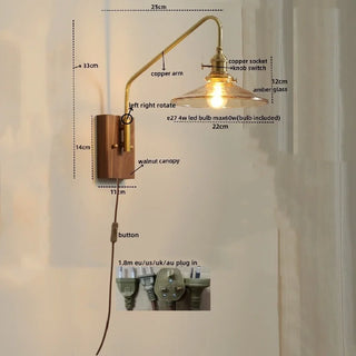 Celako™ Cerune Wall Light | Copper Ceramic Bedroom Lighting