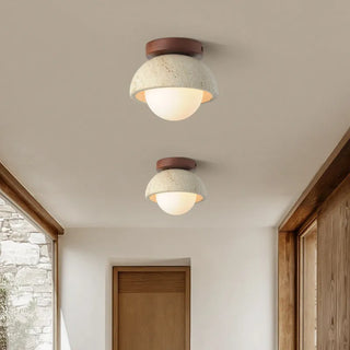 Celako™ Soltrine Ceiling Light | Yellow Travertine Glass Stone Kitchen Island Lighting
