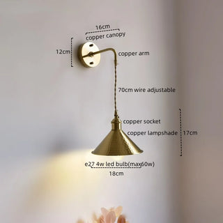 Celako™ Cupraluna Wall Light | Copper Dining Room Lighting