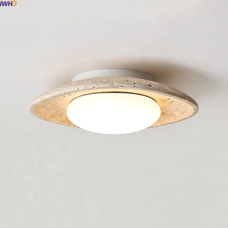 Celako™ Oterra Ceiling Light | Yellow Travertine Japan Vintage