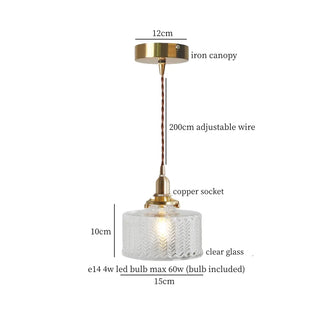 Celako™ Vitralla Pendant Light | Clear Glass Vintage
