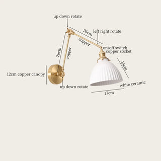 Celako™ Argilis Wall Light | Copper Bathroom Mirror
