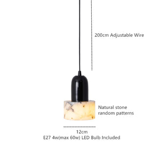 Celako™ Onyra Pendant Light | Stone Dining Room Lighting