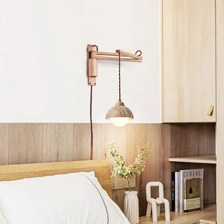 Celako™ Pietroso Wall Light | Wood Stone Contemporary Bedroom Lighting
