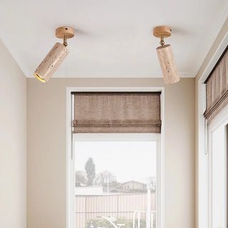 Plafonnier Celako™ Ambertine | Travertin Jaune Contemporain Wabi Sabi
