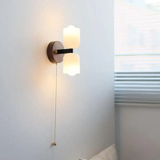 Celako™ Elara Wall Light | Walnut Wood Hallway Lighting
