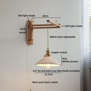 Celako™ Cerava Wall Light | Ceramic Bedside Lighting