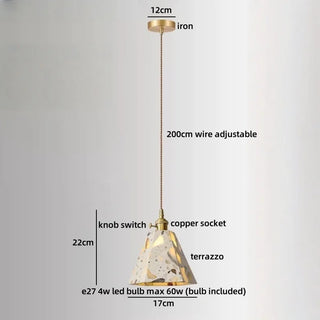 Celako™ Arterra Pendant Light | Terrazzo Dining Room Lighting
