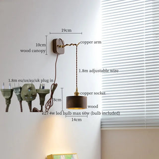 Celako™ Sylvar Wall Light | Wood Mid Century Modern Living Room Lighting