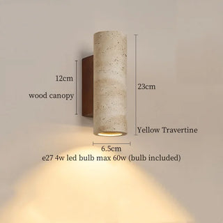 Celako™ Travetto Wall Light | Yellow Travertine Living Room Lighting
