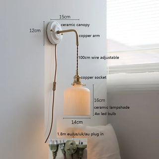 Celako™ Ceralux Wall Light | Ceramic Bedroom Lighting