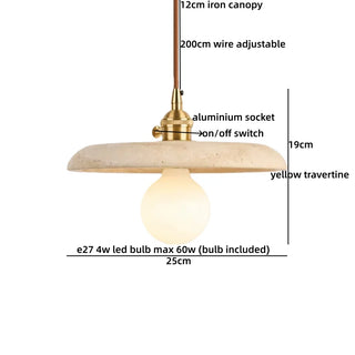 Celako™ Auravo Pendant Light | Yellow Travertine Kitchen Island Lighting