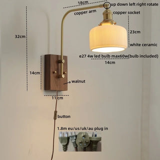 Celako™ Vitura Wall Light | Glass Bedroom Lighting