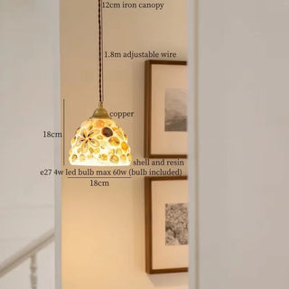 Celako™ Nacre Pendant Light | Resin And Shell Kitchen Island Lighting