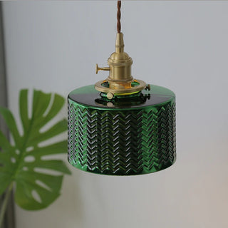 Celako™ Ondella Pendant Light | Green Glass Dining Room Lighting