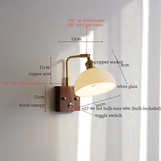 Celako™ Lunette Wall Light | Glass Nordic Modern Bedroom Lighting