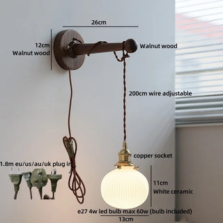 Celako™ Lunari Wall Light | Glass Bedside Lighting