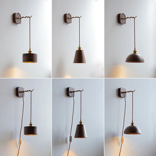 Celako™ Velura Wall Light | Walnut Bedside Lighting