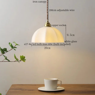Celako™ Opaluma Pendant Light | White Glass Kitchen Island Lighting