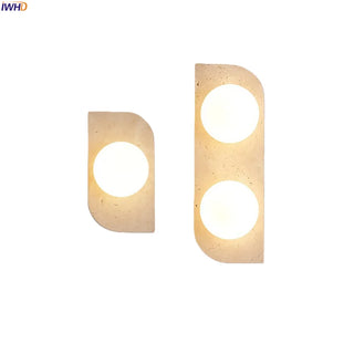 Celako™ Travana Wall Light | Yellow Travertine Nordic Modern Bedroom Lighting