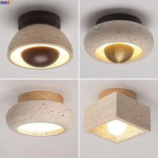 Celako™ Amberine Ceiling Light | Yellow Travertine Kitchen Island Lighting