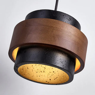 Celako™ Kuroishi Pendant Light | Black Travertine Kitchen Island Lighting