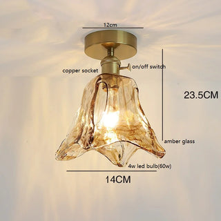 Celako™ Ambra Ceiling Light | Glass Bedroom Lighting