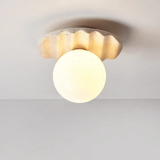 Celako™ Ochrine Ceiling Light | Yellow Travertine Dining Room Lighting