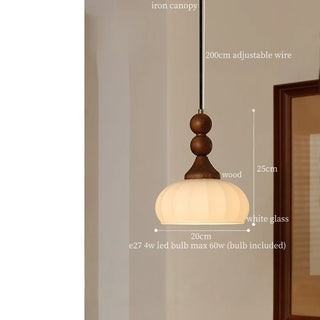Celako™ Cucurbita Pendant Light | White Glass Kitchen Island Lighting