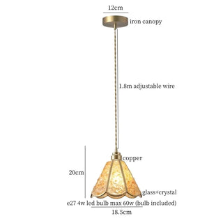 Celako™ Clarion Pendant Light | Glass And Crystal Kitchen Island Lighting