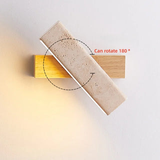 Applique murale Celako™ Travonea | Éclairage de salon en travertin jaune