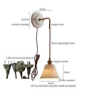 Celako™ Perfora Wall Light | Ceramic Bedroom Lighting