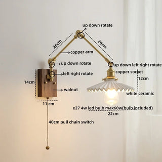 Celako™ Ceralta Wall Light | Copper Bedroom Lighting