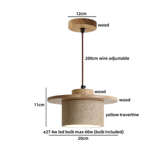 Celako™ Tavora Pendant Light | Travertine Dining Room Lighting