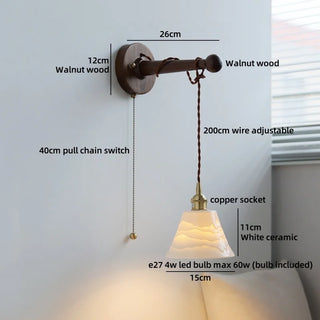 Celako™ Lunari Wall Light | Glass Bedside Lighting